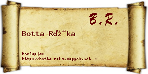 Botta Réka névjegykártya