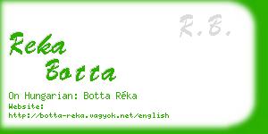 reka botta business card