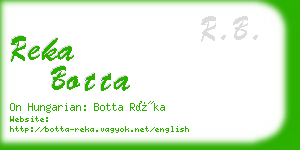 reka botta business card